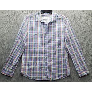 Frank & Eileen Shirt Womens XL Multi Plaid Regular Fit Collared Button Up EUC